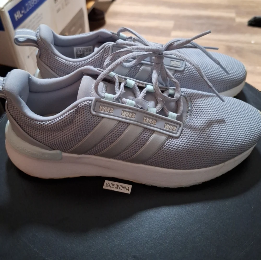 Adidas Womens Racer TR21 Running Shoes Sneakers Gray Silver Sz 8.5 Cloud Foam